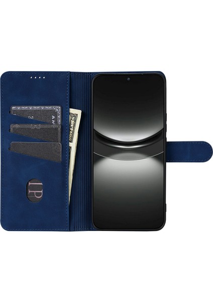 Xiaomi Redmi Note 14 Pro 5G Kılıf Pu Deri Cüzdan Telefon Kapağı-Mavi (Yurt Dışından)