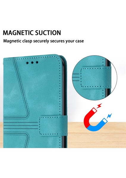 Xiaomi Redmi Note 14 5G Kılıf Üçgen Baskılı Çizilmez Telefon Cüzdan Kapağı-Yeşil (Yurt Dışından) indirimleri