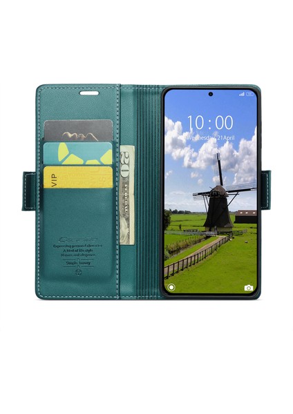 Xiaomi 14T Pro Kılıf Caseme 023 Serisi Rfıd Engelleme Parlak Telefon Kapağı-Yeşil (Yurt Dışından) modelleri