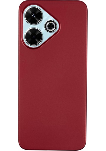 Xiaomi Redmi 13 4G Kılıf Sert Pc Buzlu Minimalist Telefon Kapağı-Kırmızı (Yurt Dışından)