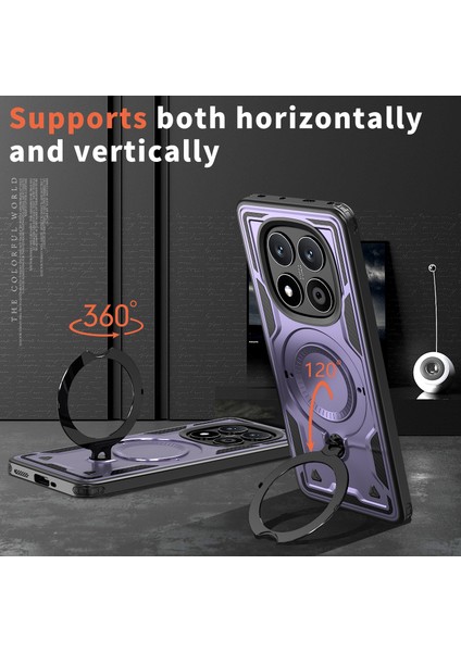 Xiaomi Redmi Note 14 Pro 5G Kılıf Için Magsafe Askeri Koruma Pc+Tpu Telefon Kapağı-Mor İle Uyumlu (Yurt Dışından) fiyatları