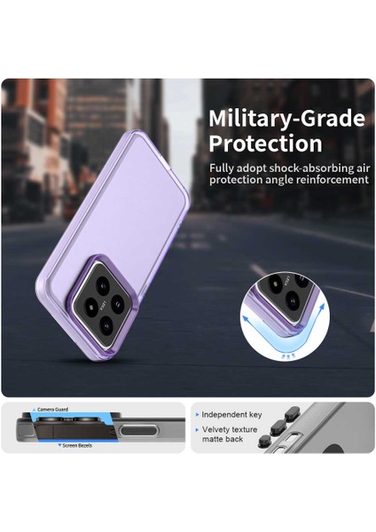 Xiaomi 14 Pro Kılıf Pc+Tpu+Pet Mat Düşme Önleyici Telefon Arka Kapak-Mor (Yurt Dışından) fiyatları