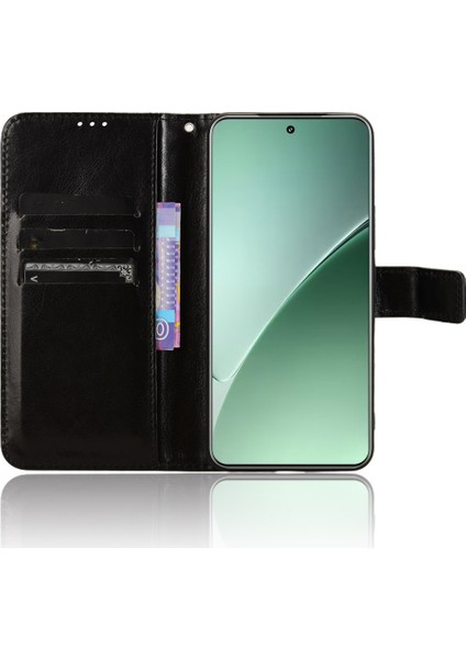 Xiaomi 15 Kılıf Crazy Horse Doku Pu Deri Telefon Cüzdan Kapağı-Siyah (Yurt Dışından) fırsatları