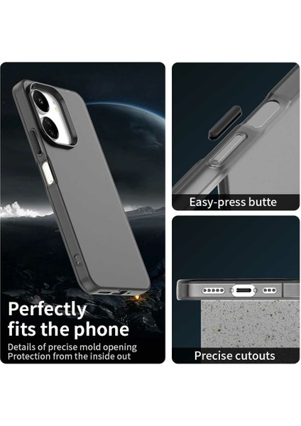 Xiaomi Poco M6 5G-C65 4G-Redmi 13R 5G-13C 5G-13C 4G Telefon Arka Kapak-Siyah (Yurt Dışından)