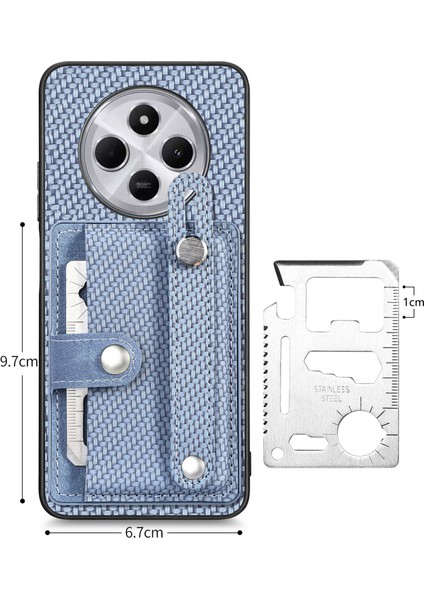 Xiaomi Redmi 14C 4G-14R 5G-Poco C75 4G Bileklik Anti-Drop Deri Arka Kapak Kart Tutucu-Mavi Telefon Kılıfı (Yurt Dışından) indirimleri