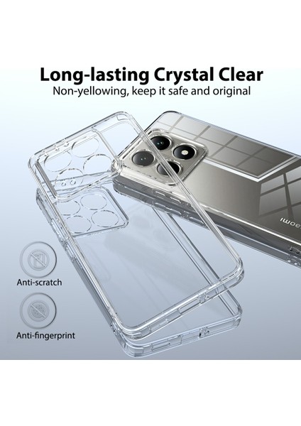 Xiaomi 14T Şeffaf Telefon Kılıfı Için Tpu + Akrilik Darbeye Dayanıklı Telefon Arka Kapak (Yurt Dışından) modelleri