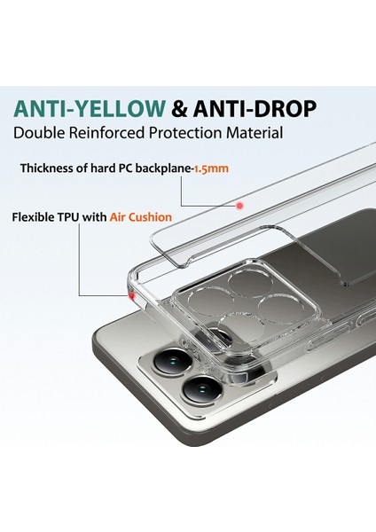 Xiaomi 14T Şeffaf Telefon Kılıfı Için Tpu + Akrilik Darbeye Dayanıklı Telefon Arka Kapak (Yurt Dışından) indirimleri