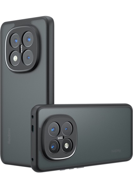 Xiaomi Redmi Note 14 Pro+ 5G Kılıf Skin-Touch Tpu+Pc Mat Telefon Kabuğu, Şeffaf Siyah Için (Yurt Dışından)