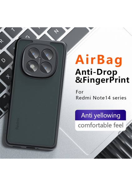Xiaomi Redmi Note 14 Pro+ 5G Kılıf Skin-Touch Tpu+Pc Mat Telefon Kabuğu, Şeffaf Siyah Için (Yurt Dışından) modelleri