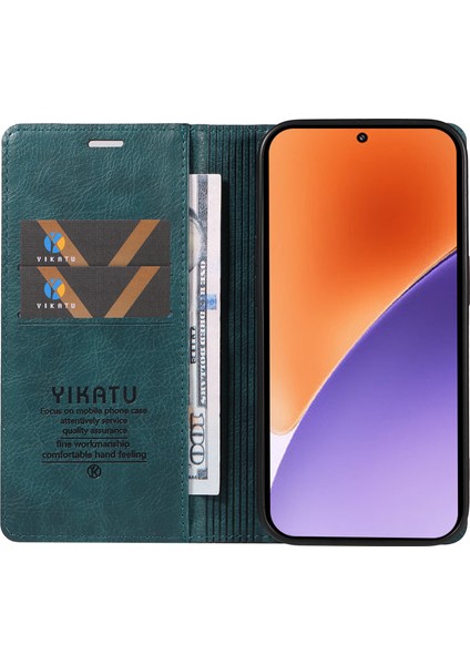 Xiaomi 15 Kılıf Manyetik Kapatma Deri Telefon Kapağı Litchi Doku-Mavi Için (Yurt Dışından) fiyatları