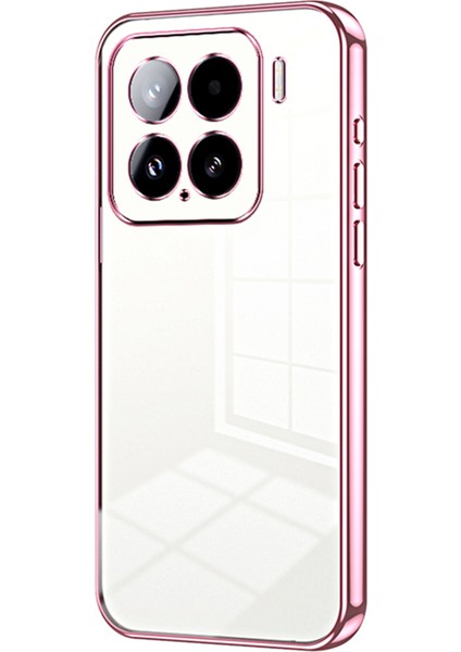Xiaomi 15 Kılıf Galvanik Çerçeve Yumuşak Tpu Telefon Kapağı-Pembe Için (Yurt Dışından)