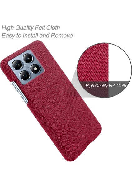 Xiaomi 14T Pro Kılıf Kumaş Dokusu Çizilmez Koruyucu Pc Telefon Kapağı-Kırmızı (Yurt Dışından) fırsatları