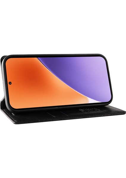 Xiaomi 15 Kılıf Manyetik Kapatma Deri Telefon Kapağı Litchi Doku-Siyah Için (Yurt Dışından) modelleri