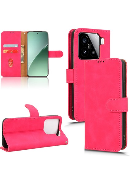 Xiaomi 15 Için Skin-Feel Anti-Drop Cüzdan Flip Telefon Kapağı-Gül (Yurt Dışından) indirimleri