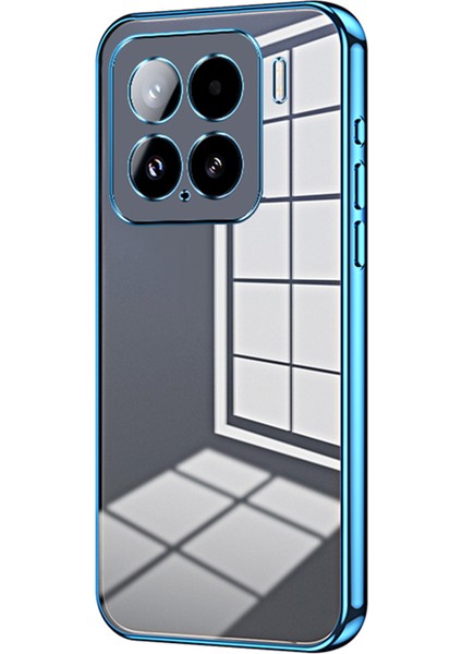 Xiaomi 15 Kılıf Galvanik Çerçeve Yumuşak Tpu Telefon Kapağı-Mavi Için (Yurt Dışından)