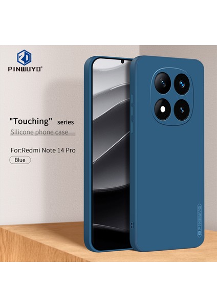 Xiaomi Redmi Note 14 Pro 5G Sıvı Silikon Tpu Telefon Kılıfı-Mavi (Yurt Dışından) modelleri