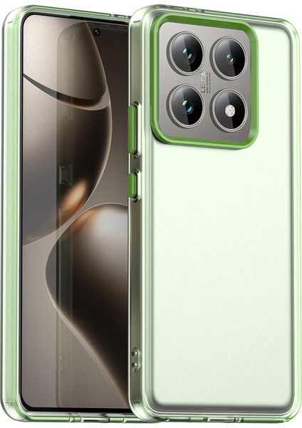 Xiaomi 14T Pro Kılıf Pc+Tpu+Pet Mat Düşme Önleyici Telefon Arka Kapak-Yeşil (Yurt Dışından)