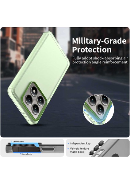 Xiaomi 14T Pro Kılıf Pc+Tpu+Pet Mat Düşme Önleyici Telefon Arka Kapak-Yeşil (Yurt Dışından) fiyatları