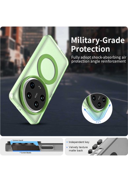 Xiaomi 14 Ultra Kılıf Için Magsafe Pc+Tpu+Pet Anti-Drop Telefon Kapağı İle Uyumlu-Yeşil (Yurt Dışından) fiyatları