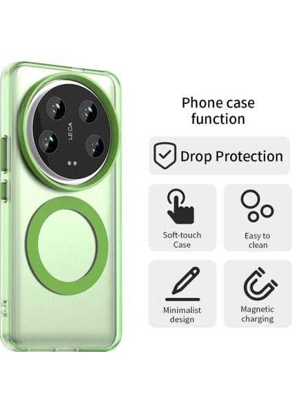 Xiaomi 14 Ultra Kılıf Için Magsafe Pc+Tpu+Pet Anti-Drop Telefon Kapağı İle Uyumlu-Yeşil (Yurt Dışından) fırsatları