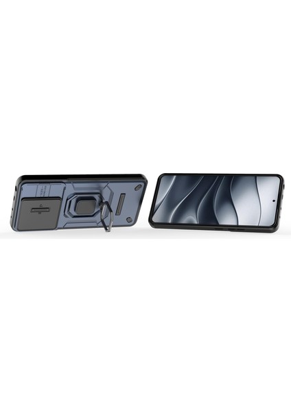 Xiaomi Redmi Note 14 5G-14 4G Kılıf Pc+Tpu Lens Kapaklı Telefon Koruyucu-Siyah (Yurt Dışından) modelleri
