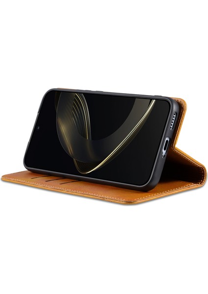 Xiaomi 14T Kılıf Sığır Derisi Doku Pu Deri Cüzdan Telefon Kapağı-Kahverengi Için (Yurt Dışından) fiyatları