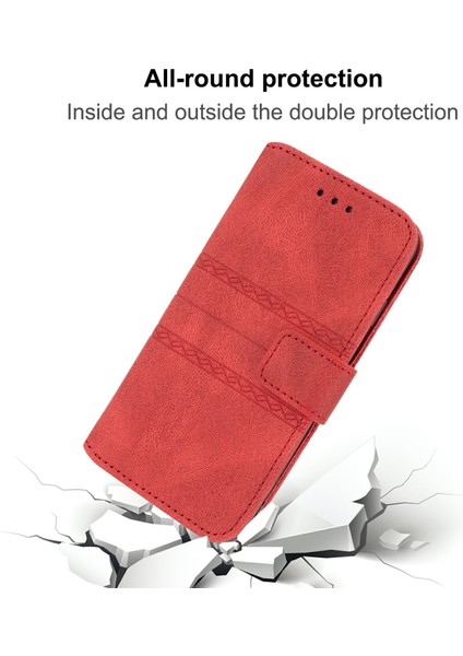 Xiaomi Redmi Note 14 5G Kılıf Cüzdan Skin-Touch Deri Baskılı Telefon Kapağı-Kırmızı (Yurt Dışından) indirimleri