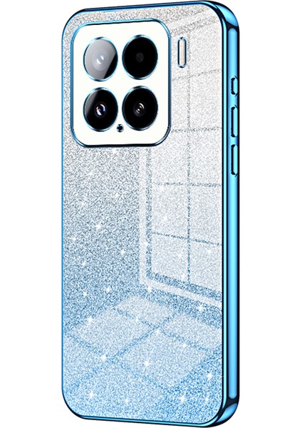 Xiaomi 15 Kılıf Galvanik Gradyan Glitter Tpu Telefon Kapağı-Mavi Için (Yurt Dışından)