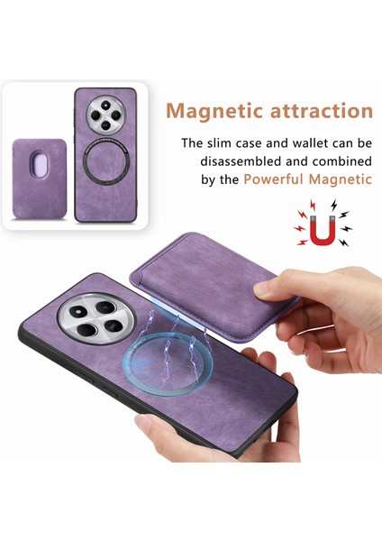 Xiaomi Redmi Için 14C 4G-14R 5G-Poco C75 4G Deri+Tpu Arka Kapak İle Çıkarılabilir Kart Yuvası-Mor (Yurt Dışından) indirimleri