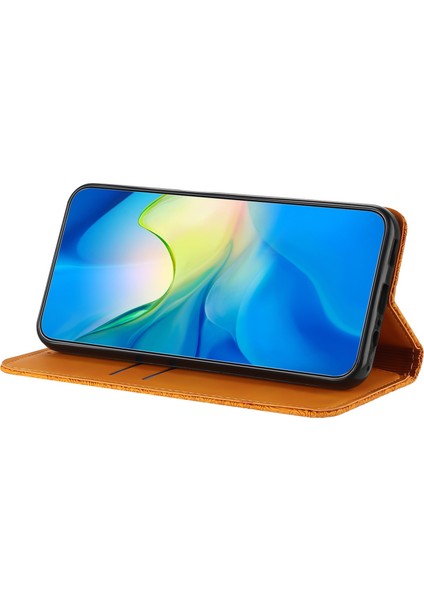Xiaomi Redmi Note 14 Pro 5G-14 Pro+ 5G Kılıf Baskılı Çiçek Cüzdan Deri Telefon Kapağı-Sarı (Yurt Dışından)