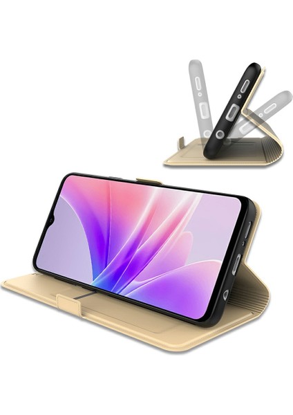 Xiaomi Redmi Için Not 14 Pro 5G Kılıf Darbeye Dayanıklı Tpu Iç Kabuk Deri Telefon Kapak Kartı Yuvası-Altın (Yurt Dışından) modelleri