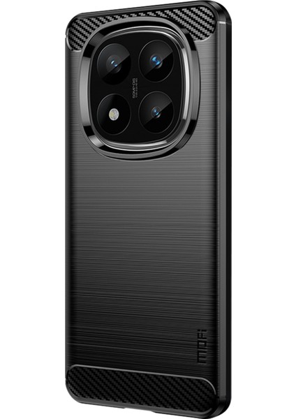 Xiaomi Redmi Için Not 14 Pro + 5G Kılıf Mofı Jk Tpu Serisi-1 Karbon Fiber Doku Tpu Yumuşak Telefon Kapağı-Siyah (Yurt Dışından)