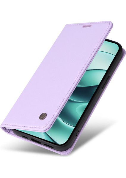 Xiaomi Redmi Note 14 5G Kılıf Deri Telefon Kılıfı Güçlü Manyetik Kapatma-Açık Mor (Yurt Dışından) indirimleri