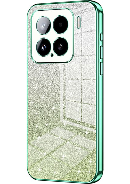 Xiaomi 15 Kılıf Galvanik Degrade Parıltılı Tpu Telefon Kapağı-Yeşil Için (Yurt Dışından)