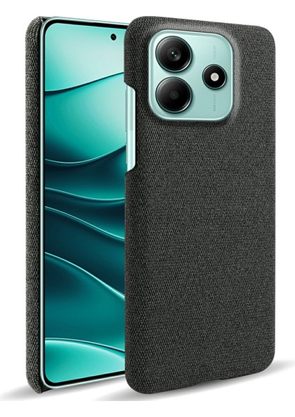 Xiaomi Redmi Için Not 14 5G Telefon Kılıfı Kumaş Dokusu Çizilmez Koruyucu Pc Arka Kapak-Siyah (Yurt Dışından)