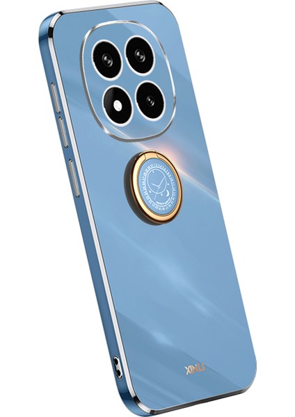 Xiaomi Redmi Note 14 Pro 5G Kılıf Yüzük Galvanik Tpu Telefon Kapağı-Mavi Için (Yurt Dışından)