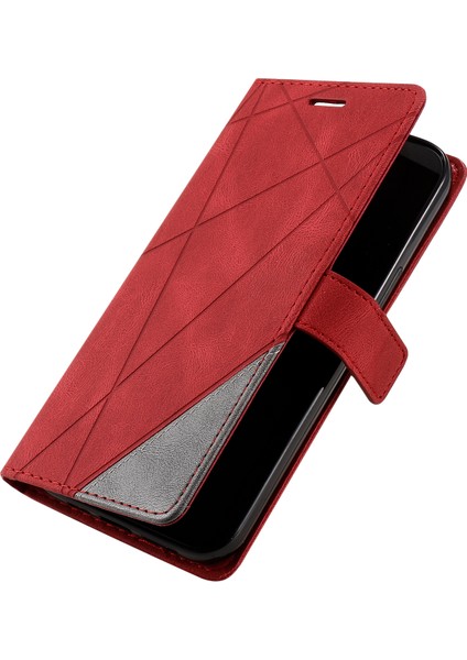 Xiaomi Poco C75 4G-Redmi 14R 5G-14C 4G Ekleme Cüzdan Telefon Kapağı-Kırmızı (Yurt Dışından)