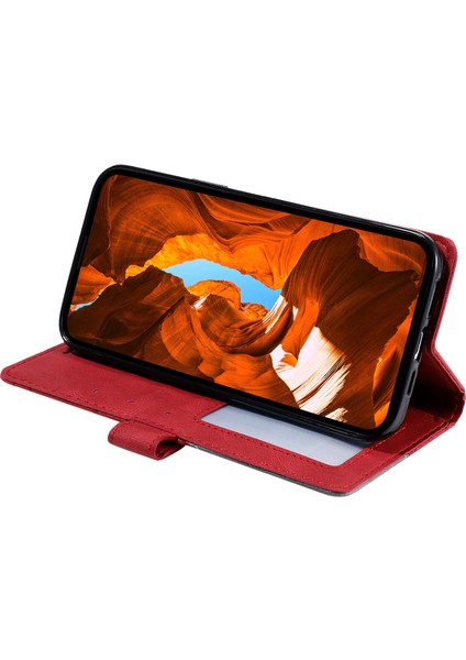 Xiaomi Poco C75 4G-Redmi 14R 5G-14C 4G Ekleme Cüzdan Telefon Kapağı-Kırmızı (Yurt Dışından)