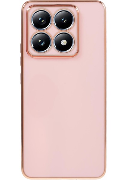 Xiaomi 14T Pro Kılıf Için Tpu Slim Fit Darbeye Dayanıklı Telefon Kapağı 6D Galvanik-Pembe (Yurt Dışından)