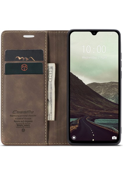 Xiaomi Redmi Için 14C 4G Kılıf Caseme 013 Serisi Kart Tutucu Deri Telefon Kapağı-Kahve (Yurt Dışından) modelleri