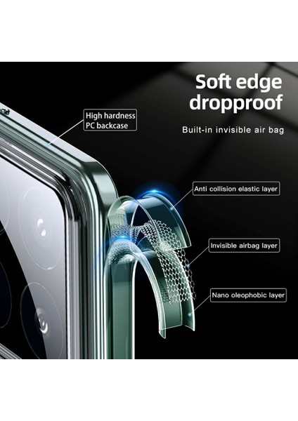 Xiaomi 15 Pro Kılıf Pc+Tpu Telefon Kapağı Hava Yastığı Koruması-Şeffaf (Yurt Dışından)