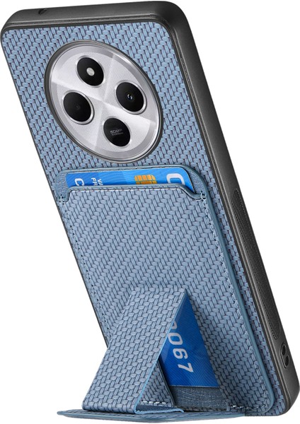 Telefon Kılıfı Xiaomi Redmi 14C 4G-14R 5G-Poco C75 4G Karbon Fiber Doku Deri Kaplamalı Tpu Arka Kapak İle Kart Tutucu-Mavi (Yurt Dışından) indirimleri