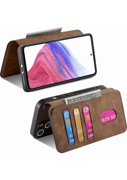 Caseneo Mw-03 Telefon Kılıfı Xiaomi Redmi 14C 4G-14R 5G-Poco C75 4G Deri + Tpu Telefon Kapağı İle Çıkarılabilir Cüzdan-Kahverengi (Yurt Dışından) modelleri