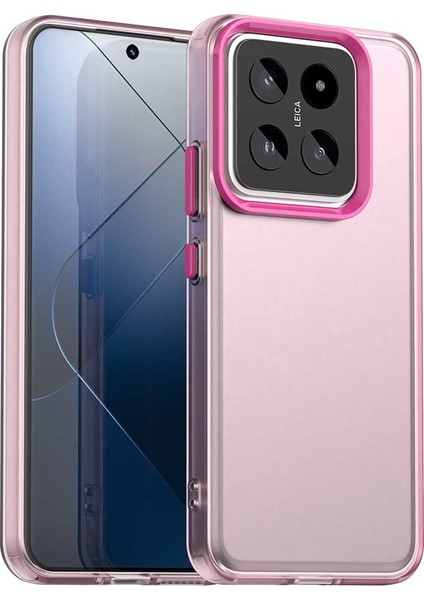 Xiaomi 14 Pro Kılıf Pc+Tpu+Pet Mat Düşme Önleyici Telefon Arka Kapak-Kırmızı (Yurt Dışından)