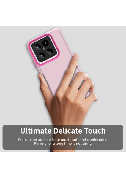 Xiaomi 14 Pro Kılıf Pc+Tpu+Pet Mat Düşme Önleyici Telefon Arka Kapak-Kırmızı (Yurt Dışından) indirimleri