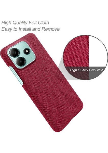 Xiaomi Redmi Note 14 5G Telefon Kılıfı Kumaş Dokusu Çizilmez Koruyucu Pc Arka Kapak-Kırmızı (Yurt Dışından) fiyatları