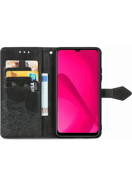 Xiaomi Redmi Için 14C 4G-14R 5G-Poco C75 4G Mandala Çiçek Deri Telefon Kılıfı Görünüm-Siyah (Yurt Dışından) fiyatları