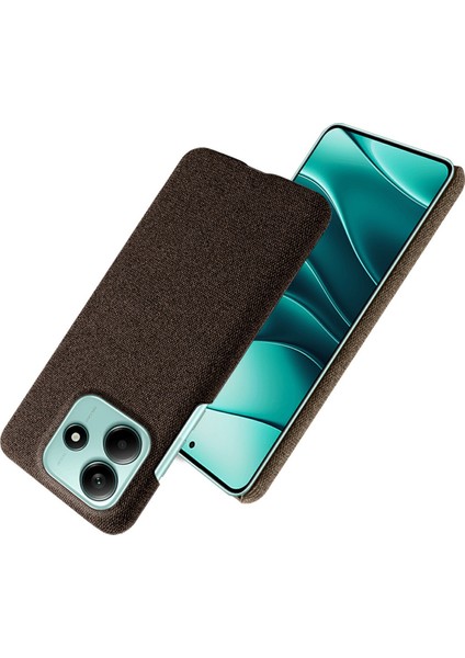 Xiaomi Redmi Note 14 5G Telefon Kılıfı Kumaş Dokusu Çizilmez Koruyucu Pc Arka Kapak-Kahverengi Için (Yurt Dışından) fırsatları