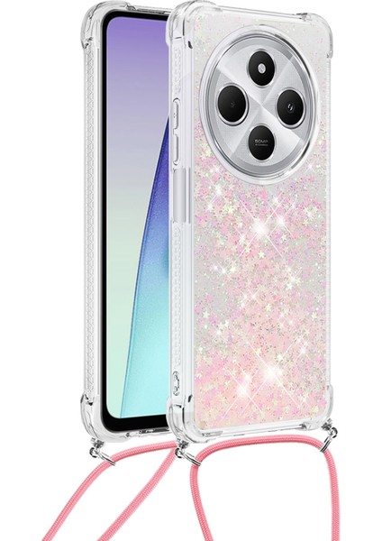 Xiaomi Redmi Için 14R 5G-Xiaomi Poco C75 4G-Xiaomi Redmi 14C 4G Kılıf Quicksand Tpu Telefon Kapağı-Pembe-Pentagram (Yurt Dışından) modelleri