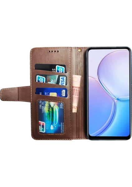 Xiaomi 15 Kılıf Deri Cüzdan Telefon Kapağı Buzağı Doku-Kahve (Yurt Dışından) modelleri